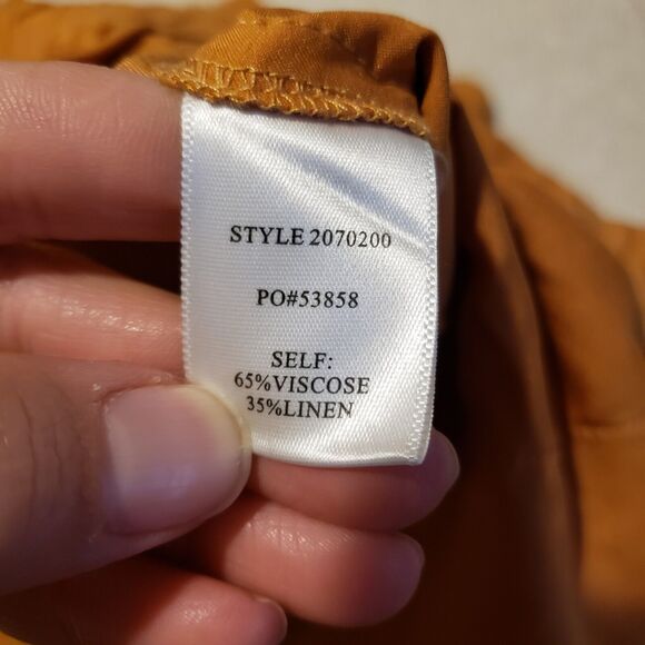 Current Air Womens Sleeveless Jumpsuit Size S Square Neck Smocked Pockets Orange - Picture 14 of 14